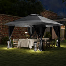 Outsunny 3.6 x 3.6m Pop Up Gazebo with Netting and Wheeled Bag