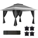 Outsunny 3.6 x 3.6m Pop Up Gazebo with Netting and Wheeled Bag