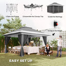 Outsunny 3.6 x 3.6m Pop Up Gazebo with Netting and Wheeled Bag