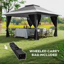Outsunny 3.6 x 3.6m Pop Up Gazebo with Netting and Wheeled Bag
