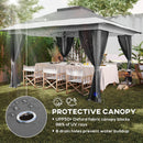 Outsunny 3.6 x 3.6m Pop Up Gazebo with Netting and Wheeled Bag