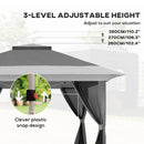 Outsunny 3.6 x 3.6m Pop Up Gazebo with Netting and Wheeled Bag