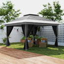 Outsunny 3.6 x 3.6m Pop Up Gazebo with Netting and Wheeled Bag