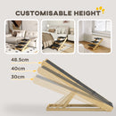 PawHut Dog Steps Dog Ramp, 3-Step Adjustable Height Pet Stairs for Medium Dogs