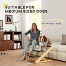 PawHut Dog Steps Dog Ramp, 3-Step Adjustable Height Pet Stairs for Medium Dogs