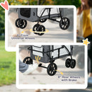 PawHut Foldable Pet Stroller w/ Detachable Carrier, Soft Padding