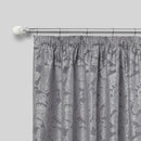 Marble - Extendable Curtain Pole with rings and pair of end finials in Brushed Silver