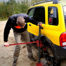 HOMCOM 48 Inch 3 Tonne High Lift Farm Jack For 4x4 Tractors Trucks, Red