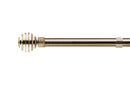Metal Sliced - Extendable Curtain Pole with pair of end finials in Antique Brass