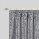 Metal Sliced - Extendable Curtain Pole with rings and pair of end finials in Brushed Silver
