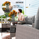 Outsunny 6 Pieces Rattan Garden Furniture Sofa Set, Grey
