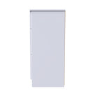 Milan 3 Drawer Deep Chest in White Gloss & White - Ready Assembled