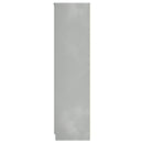 Milan Tall 2 Drawer Tiple Mirror Wardrobe in Dusk Grey - Ready Assembled