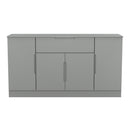 Milan 4 Door 1 Drawer Wide Unit in Dusk Grey - Ready Assembled