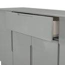 Milan 4 Door 1 Drawer Wide Unit in Dusk Grey - Ready Assembled