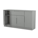 Milan 4 Door 1 Drawer Wide Unit in Dusk Grey - Ready Assembled