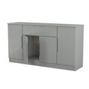 Milan 4 Door 1 Drawer Wide Unit in Dusk Grey - Ready Assembled