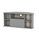 Milan Corner TV Unit in Dusk Grey - Ready Assembled