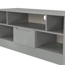 Milan 1 Drawer TV & Media Unit in Dusk Grey - Ready Assembled
