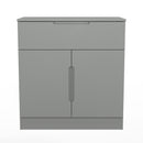 Milan 1 Drawer 2 Door Sideboard in Dusk Grey - Ready Assembled