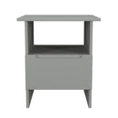 Milan Bottom Drawer Lamp Table in Dusk Grey - Ready Assembled