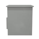 Milan Bottom Drawer Lamp Table in Dusk Grey - Ready Assembled