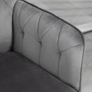 Vinsetto Swivel Computer Chair W/ Arm Modern Style Tufted Home Office Dark Grey