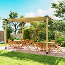 Outsunny Pergola Kit with 3-Way Corner Brackets & Post Base for 92mm Lumber