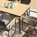 Outsunny 6 Seater Garden Dining Set with Cushions Rattan Backrest