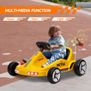 AIYAPLAY 6V Electric Go Kart w/ Music, Light, Horn, for 3-5 Years, Yellow