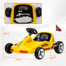 AIYAPLAY 6V Electric Go Kart w/ Music, Light, Horn, for 3-5 Years, Yellow