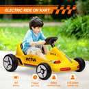 AIYAPLAY 6V Electric Go Kart w/ Music, Light, Horn, for 3-5 Years, Yellow
