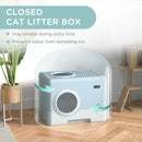 PawHut Enclosed Cat Litter Tray with Lid, Front Entry, Top Exit, Scoop
