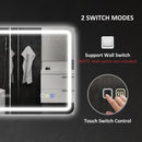 HOMCOM Illuminated Bathroom Mirror With Bluetooth Silver