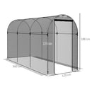 Outsunny Fruit Cage, Plant Protection Tent, 1.2 x 3.6 x 1.9m