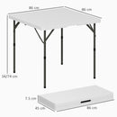 Outsunny 3ft Folding Camping Table with 2 Adjustable Height,