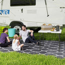 Outsunny 3ft Folding Camping Table with 2 Adjustable Height,