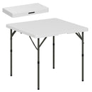 Outsunny 3ft Folding Camping Table with 2 Adjustable Height,