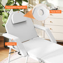 HOMCOM 3 Section Adjustable Massage Table, Beauty Bed for Spa, Lash,