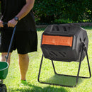 Outsunny 160L Outdoor Tumbling Compost Bin with Dual Chamber