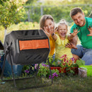 Outsunny 160L Outdoor Tumbling Compost Bin with Dual Chamber