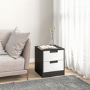 HOMCOM 2 Drawer Bedside Tables Set of 2 with Storage Nightstands for Bedroom