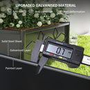 Outsunny Metal Raised Garden Bed Planter Box with Trellis, 90 x 40 x 120 cm