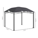 Outsunny 3x3(m) Outdoor Patio Gazebo Pavilion Canopy Tent Steel Frame Grey