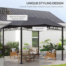 Outsunny 3x3(m) Outdoor Patio Gazebo Pavilion Canopy Tent Steel Frame Grey
