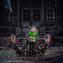 HOMCOM Groundbreaker Skeleton Halloween Animatronic Prop for Indoor Outdoor