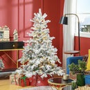 HOMCOM Artificial Christmas Tree with Realistic Snow Branches, LED Lights