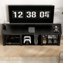 HOMCOM 160cm TV Unit W/ LED Lights For 65 Inch TV Modern TV Stand Cabinet Black