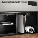 HOMCOM 160cm TV Unit W/ LED Lights For 65 Inch TV Modern TV Stand Cabinet Black
