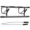 SPORTNOW Pull-Up Bar Doorway Push Up Stand w/ Resistance Bands, Blue